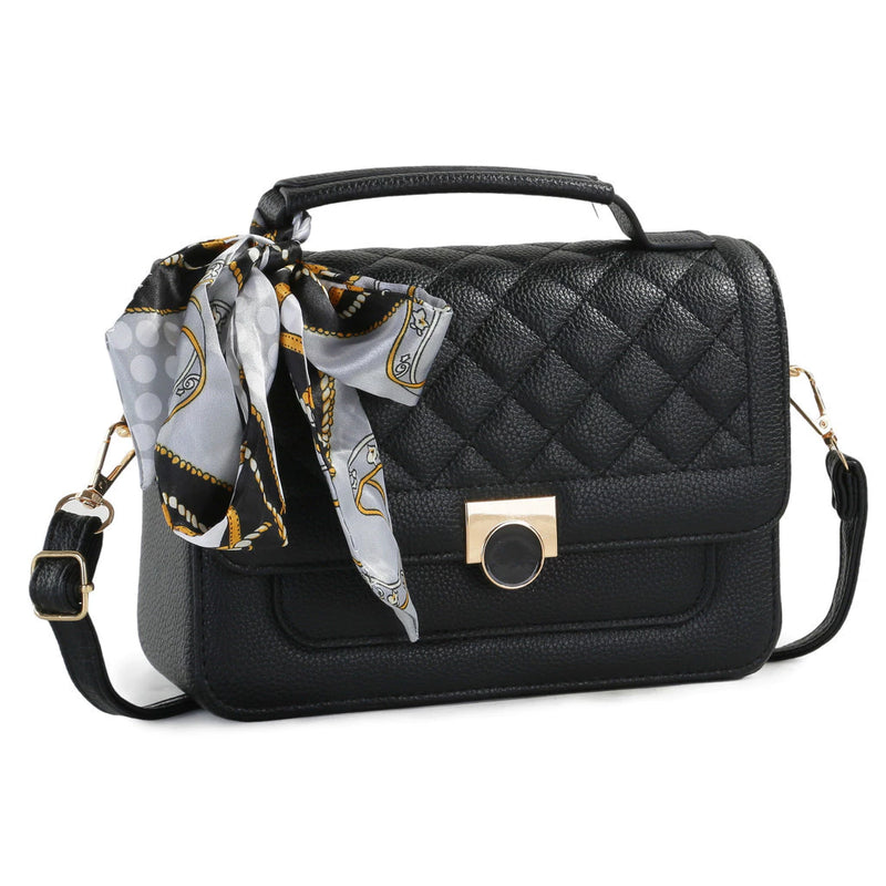 Bolsa Feminina Transversal Com Lencinho Bau Tiracolo Espaçosa Bolsa Feminina Estruturada Media Com Alça
