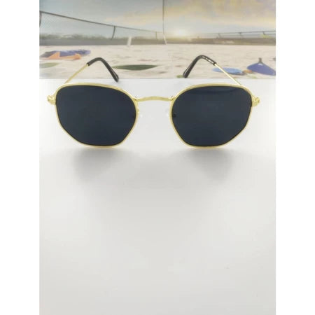 Óculos De Sol Hexagonais Feminina Vintage