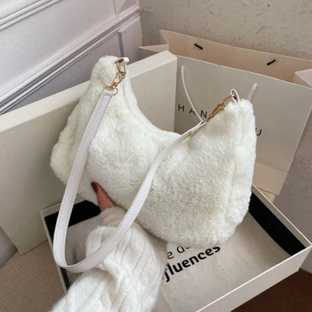 ME Mini Sacola , Bolsa De Compras Fofa Bolsas Femininas , Moda Pele Sintética Quente Inverno Macio Pelúcia