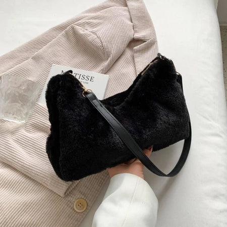 ME Mini Sacola , Bolsa De Compras Fofa Bolsas Femininas , Moda Pele Sintética Quente Inverno Macio Pelúcia