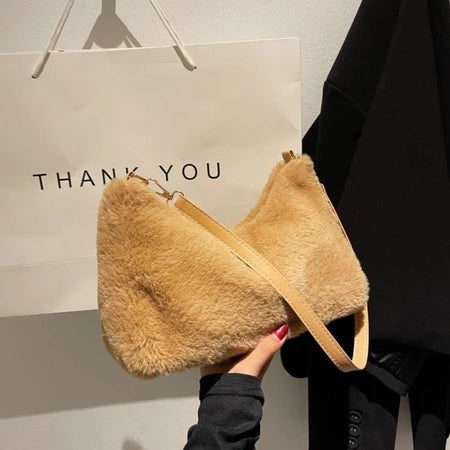 ME Mini Sacola , Bolsa De Compras Fofa Bolsas Femininas , Moda Pele Sintética Quente Inverno Macio Pelúcia
