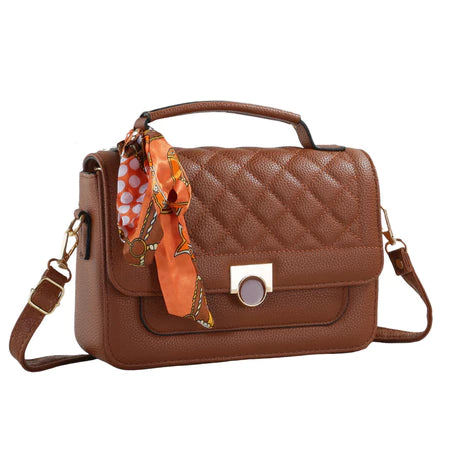 Bolsa Feminina Transversal Com Lencinho Bau Tiracolo Espaçosa Bolsa Feminina Estruturada Media Com Alça