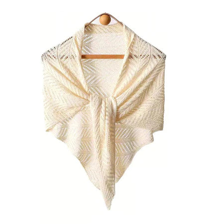 KISS1 Xale De Algodão De Tricô , Capa Feminina Poncho De Proteção Solar Vazada , Cachecol Elegante Com Borlas De Cor Sól